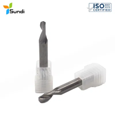 Roughing Solid Flat Corner Tapered Ball Nose CNC Machining Cutter Single Flute Carbide Endmill